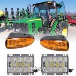 For John Deere Tractors 6D Series 6100D, 6110D, 6115D, 6125D LED Work Light Kit