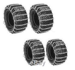 Front & Rear TIRE CHAINS 2-LINK for John Deere 430 445 455 Tractor Snow Blower