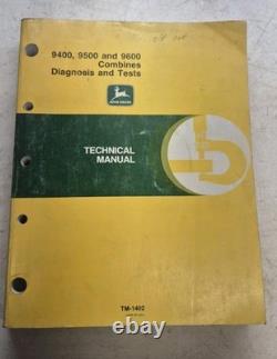 Genuine John Deere 9400 9500 9600 Combines Diagnosis & Tests Tech Manual Service