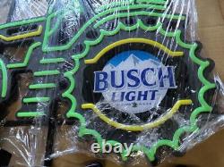 HUGE 32 inches New John Deere Busch Light Farm Tractor LED Beer Bar Neon Sign