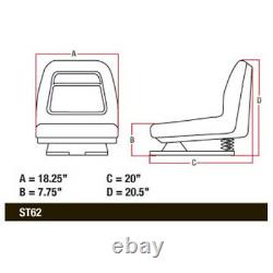 High Back Seat Fits John Deere GT225 GT235 GT245 GX325 GX335 GX345 GX355D LX255