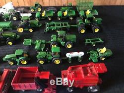Huge Lot 80 Pieces Ertl 1/64 John Deere Tractors Semi's Implements CASE IH Mixed
