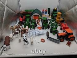 Huge Lot New Ray Ertl John Deere Equipment Buildings Farm Animals And Fencing