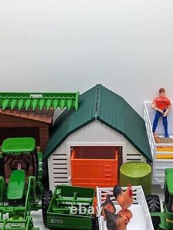 Huge Lot New Ray Ertl John Deere Equipment Buildings Farm Animals And Fencing