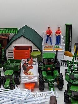 Huge Lot New Ray Ertl John Deere Equipment Buildings Farm Animals And Fencing