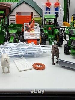 Huge Lot New Ray Ertl John Deere Equipment Buildings Farm Animals And Fencing