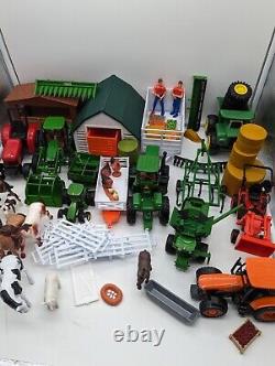 Huge Lot New Ray Ertl John Deere Equipment Buildings Farm Animals And Fencing