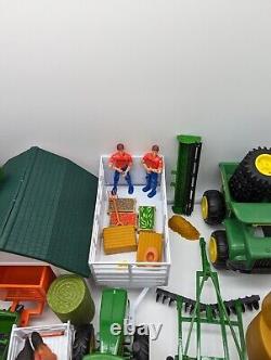 Huge Lot New Ray Ertl John Deere Equipment Buildings Farm Animals And Fencing