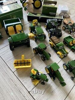 Huge Lot of 27 John Deere Collectibles Die Cast Tractors Banks Ornaments Gator