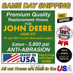 Hydraulic HOSE KIT for 70 & 70A John Deere Tractor Mounted Loaders 5800 psi