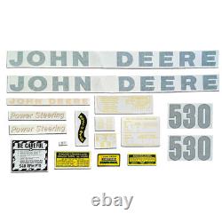 JD Vinyl Die Cut Decal Set Fits John Deere Late 530 Tractor
