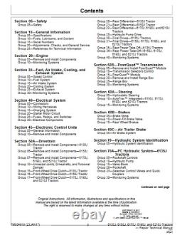 JOHN DEERE 6135J, 6150J, 6170J, 6190J, and 6210J Tractor Repair Technical Manual