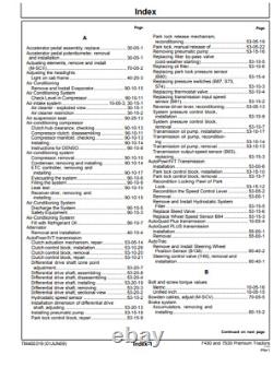 JOHN DEERE 7430 7530 PREMIUM TRACTOR REPAIR SERVICE MANUAL Tm400319