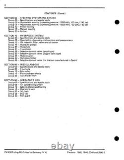 John Deere 1640, 1840, 2040, 2040S Tractor Service Manual Repair Shop Technical