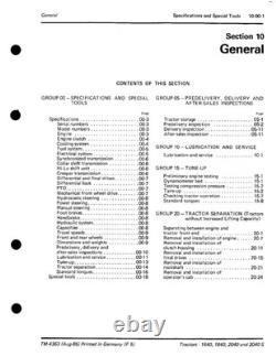 John Deere 1640, 1840, 2040, 2040S Tractor Service Manual Repair Shop Technical