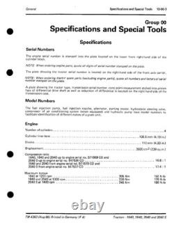 John Deere 1640, 1840, 2040, 2040S Tractor Service Manual Repair Shop Technical