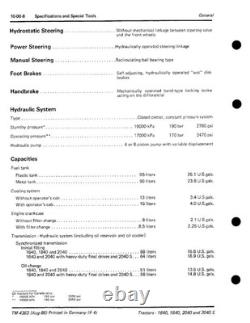 John Deere 1640, 1840, 2040, 2040S Tractor Service Manual Repair Shop Technical