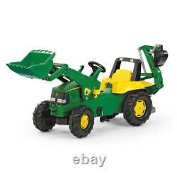 John Deere 164.5cm Ride-On Kids Tractor/Truck Toys/Play/3y+ with Loader Excavator