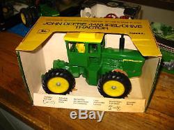 John Deere 1 Hole 7020 7520 4wd Tractor Nib Ertl Htf Rare Green Yellow Box 1970s