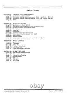 John Deere 3040, 3140 Tractor Service Manual Repair Shop Technical Book