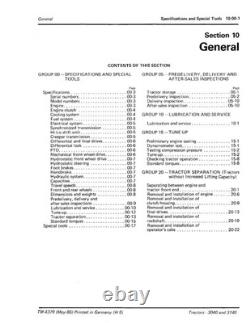 John Deere 3040, 3140 Tractor Service Manual Repair Shop Technical Book