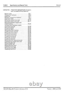 John Deere 3040, 3140 Tractor Service Manual Repair Shop Technical Book