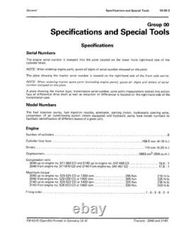 John Deere 3040, 3140 Tractor Service Manual Repair Shop Technical Book