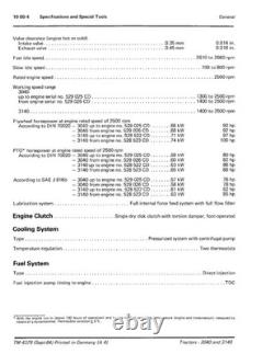 John Deere 3040, 3140 Tractor Service Manual Repair Shop Technical Book