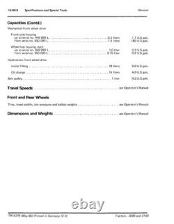 John Deere 3040, 3140 Tractor Service Manual Repair Shop Technical Book