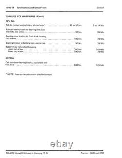 John Deere 3040, 3140 Tractor Service Manual Repair Shop Technical Book