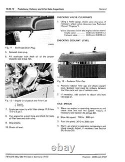 John Deere 3040, 3140 Tractor Service Manual Repair Shop Technical Book
