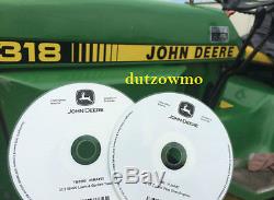 John Deere 316,318,420 tractor/engine CD technical service tech manuals-2 CDs
