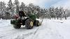 John Deere 400 Garden Tractor Snowblower Install Set Up And Action