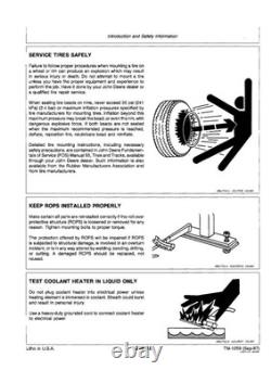 John Deere 4050, 4250, 4450, 4650, 4850 Tractor Service Manual Repair Shop Book