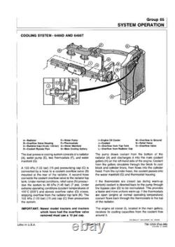 John Deere 4050, 4250, 4450, 4650, 4850 Tractor Service Manual Repair Shop Book