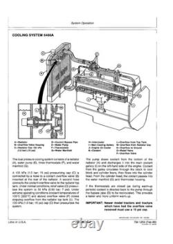 John Deere 4050, 4250, 4450, 4650, 4850 Tractor Service Manual Repair Shop Book