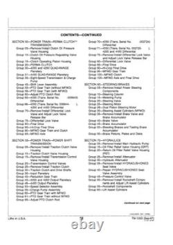 John Deere 4050, 4250, 4450 Tractor Service Manual Repair Shop Technical Book