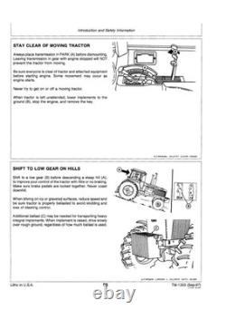 John Deere 4050, 4250, 4450 Tractor Service Manual Repair Shop Technical Book