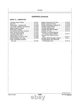 John Deere 4050, 4250, 4450 Tractor Service Manual Repair Shop Technical Book