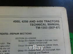 John Deere 4050 4250 and 4450 Tractors Technical Manual TM-1353