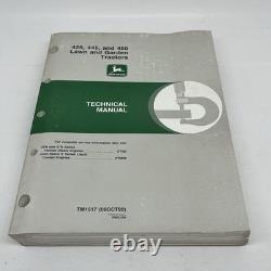 John Deere 425 445 455 Lawn Garden Tractors Technical Service Manual TM1517 1992