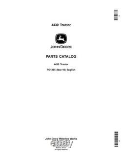 John Deere 4430 Tractor Parts Catalog Manual