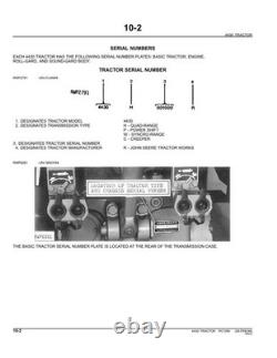 John Deere 4430 Tractor Parts Catalog Manual