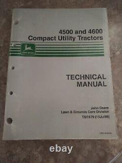 John Deere 4500 And 4600 Tractors Technical Manual TM1679