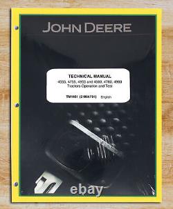 John Deere 4555,4755,4955,4560,4760,4960 Operation & Test Service Manual TM1461