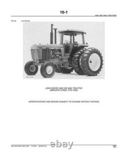 John Deere 4640 4840 Tractor Parts Catalog Manual