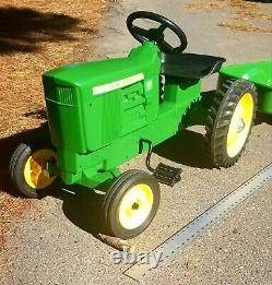 John Deere 5020 Diesel Pedal Tractor with Trailer/ Wagon by ERTL Rare