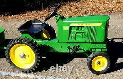 John Deere 5020 Diesel Pedal Tractor with Trailer/ Wagon by ERTL Rare