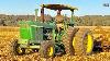 John Deere 5020 Tractor Working On Fall Tillage