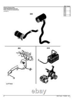 John Deere 5603 Tractor Parts Catalog Manual